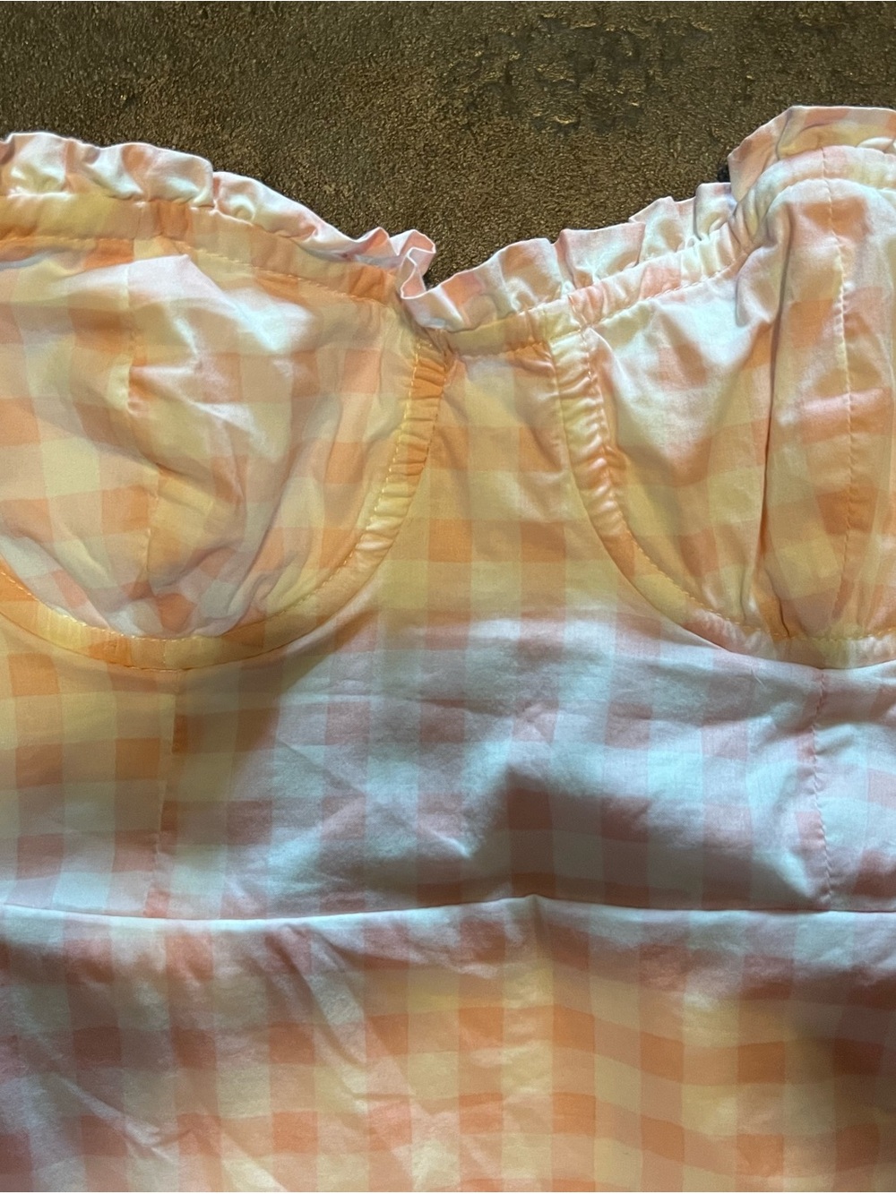 For Love & Lemons Dixie Mini Dress Pink Gingham Size XS Cottagecore Coquette - Picture 3 of 6